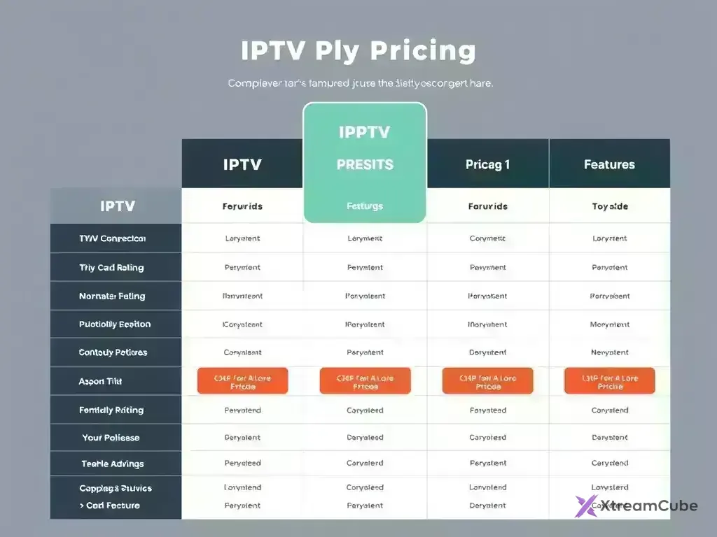 Comparison chart of XtreamCube pricing plans
