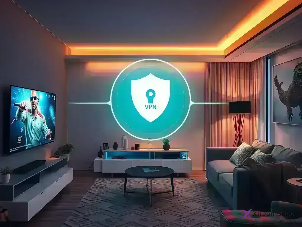 Secure streaming setup with VPN and security features